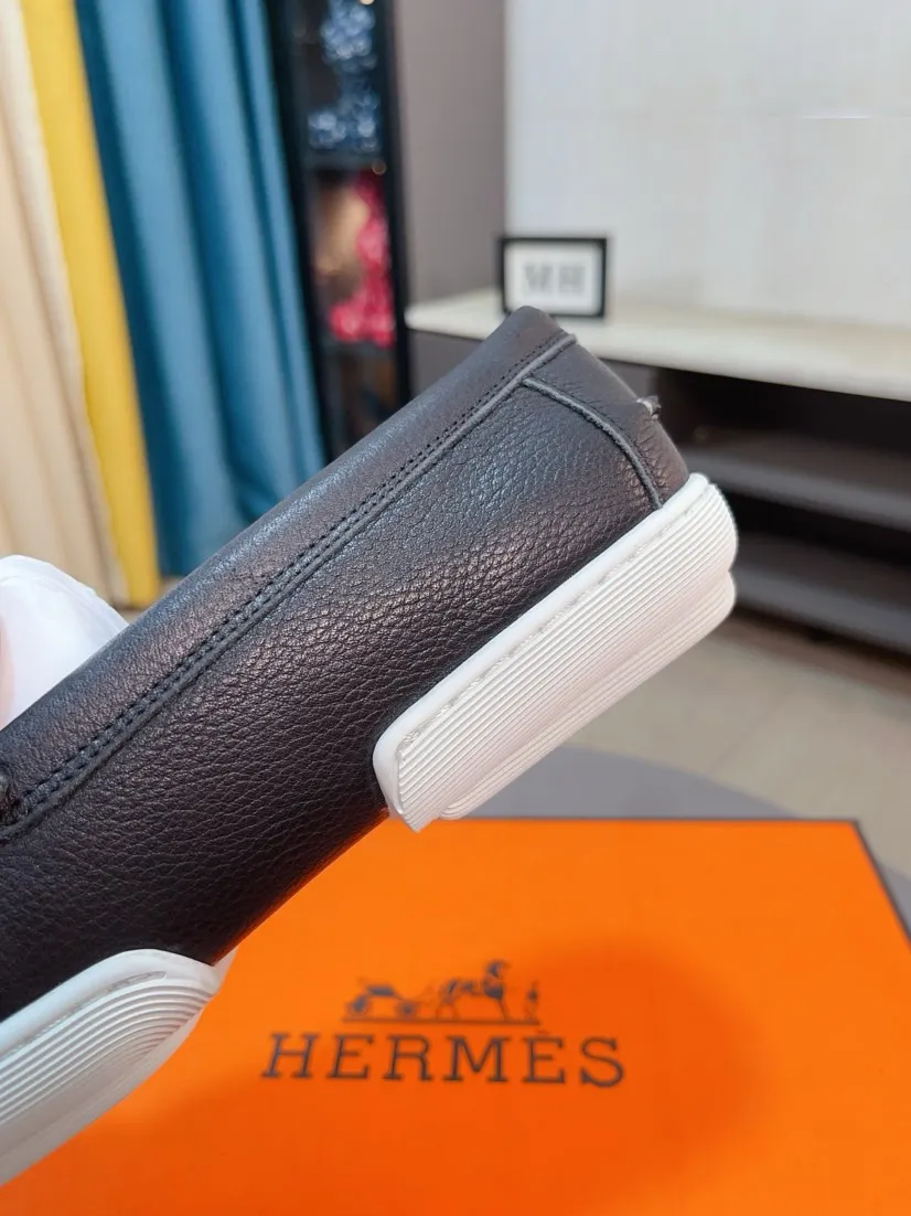Men's shoes 💰458🌹🌹Niuli "HERMES" Hermès business leather shoes, original factory configuration, original imported cowhide upper + luxury hardware logo + fully imported original customized cowhide lining, sole: rubber wear-resistant outsole, difficult craftsmanship, original factory follow-up goods, 🔍🔍high quality code number: 38-44 45 can be customized